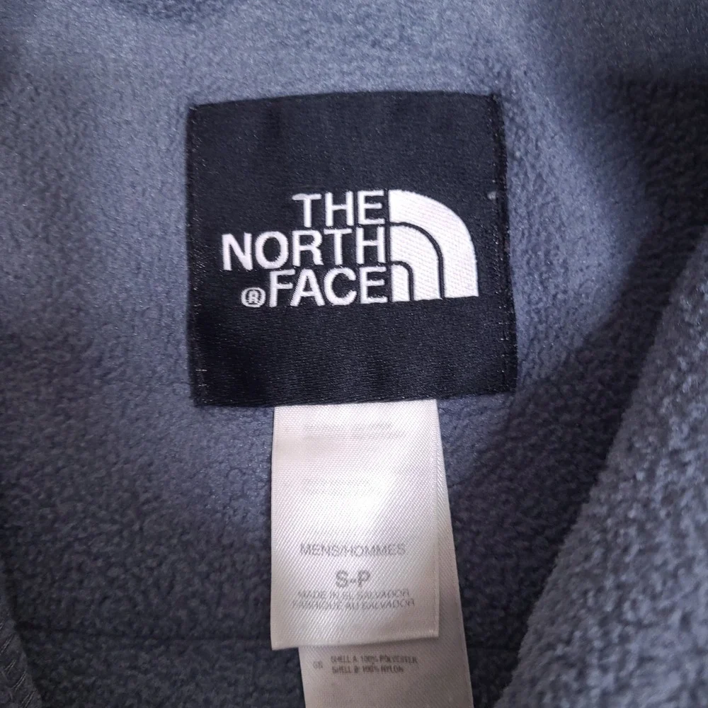 The North Face Denali Fleece Jacket Mens Small Blue Gray‎ Full Zip Polartec Coat
